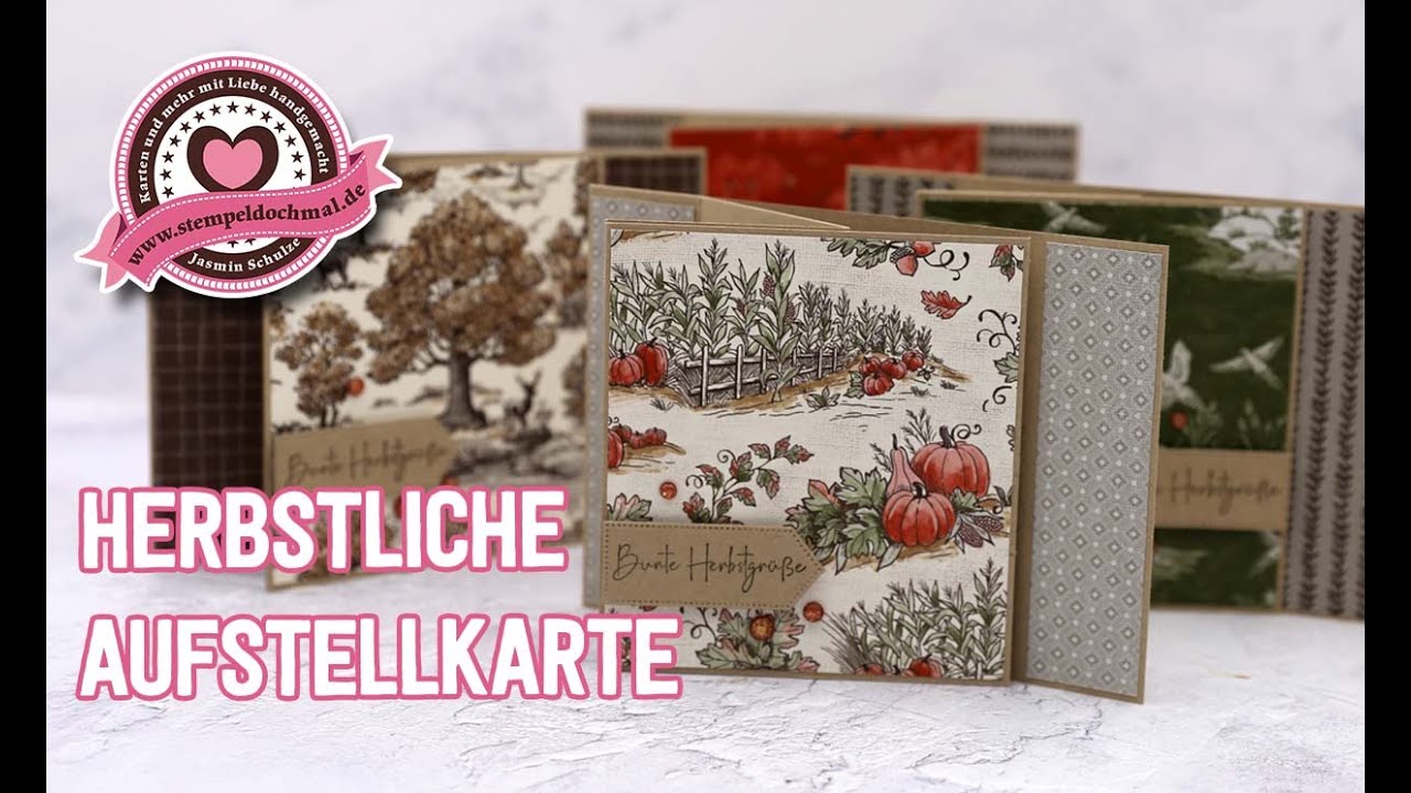 Herbstliche Aufstellkarte | Faltkarte | Fun Fold Card
