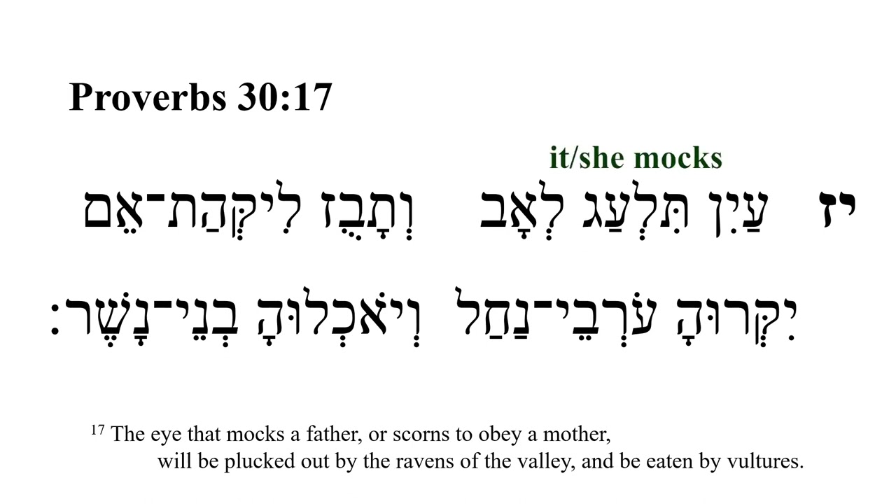 Proverbs 30 -- Hebrew Bible Speaker with English Captions