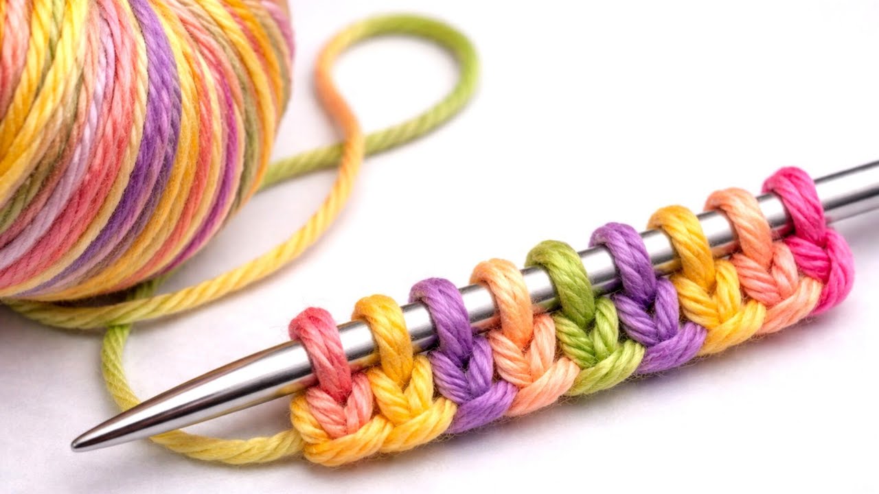WOW LOOK AT THIS BEAUTY! Very Easy Two Needle Knitting Pattern