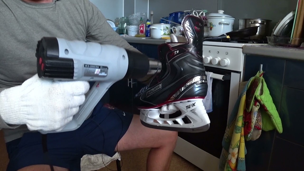 Термоформовка коньков дома феном, реальная формовка должна быть такой #bauer vapor  x 2.7