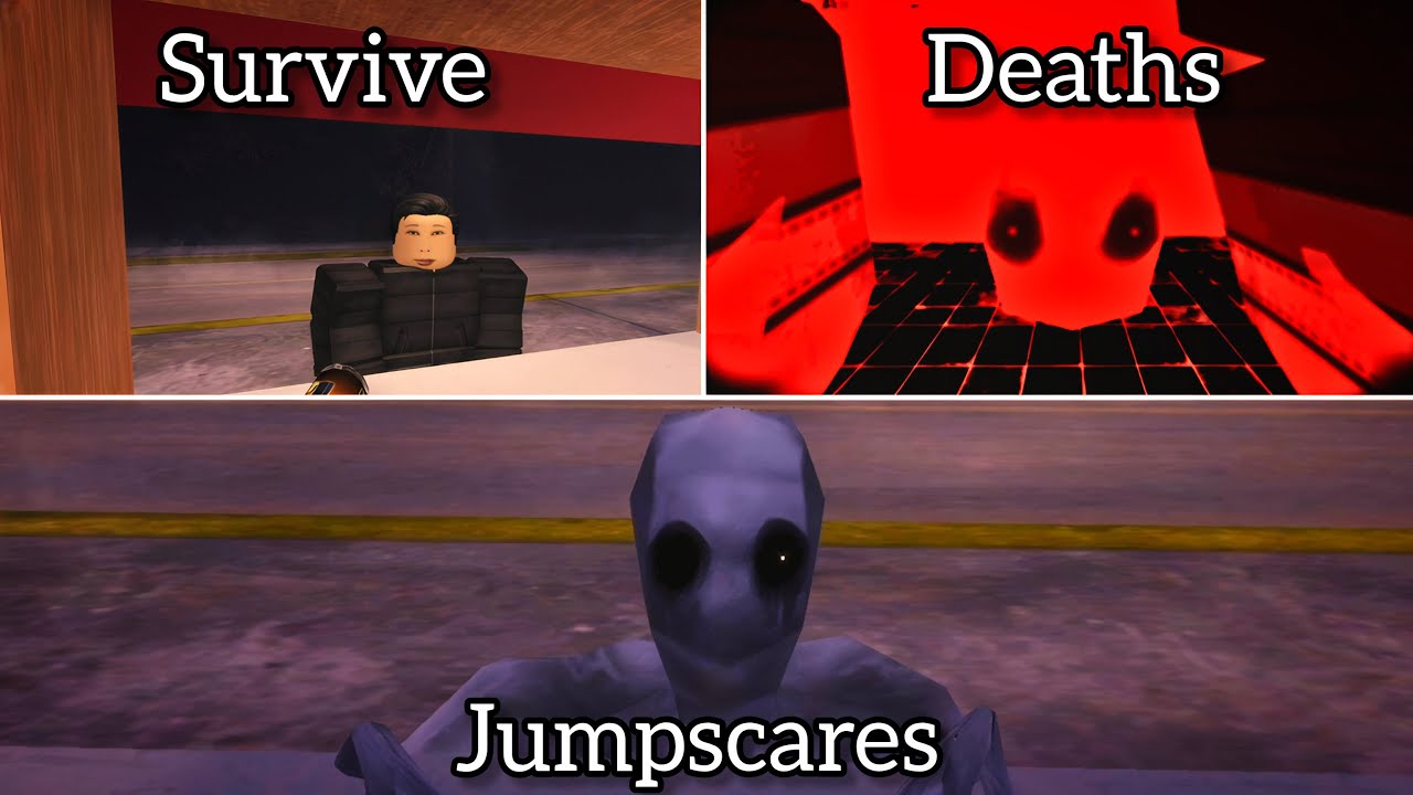 All Jumpscares, Deaths and Survive in Roblox Road Side Shawarma