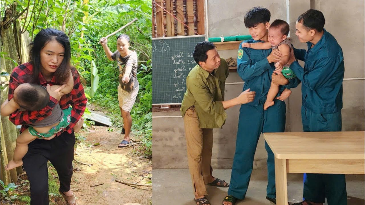24 hours single mother carries her child to escape from her cruel ex-husband, touching separation