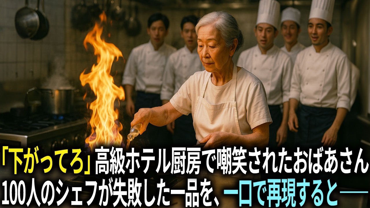 「下がってろ！邪魔だ！」高級ホテルの厨房で嘲笑されたおばあさん。だが100人のシェフが再現できなかった幻の一品を、一口で完全再現すると――。