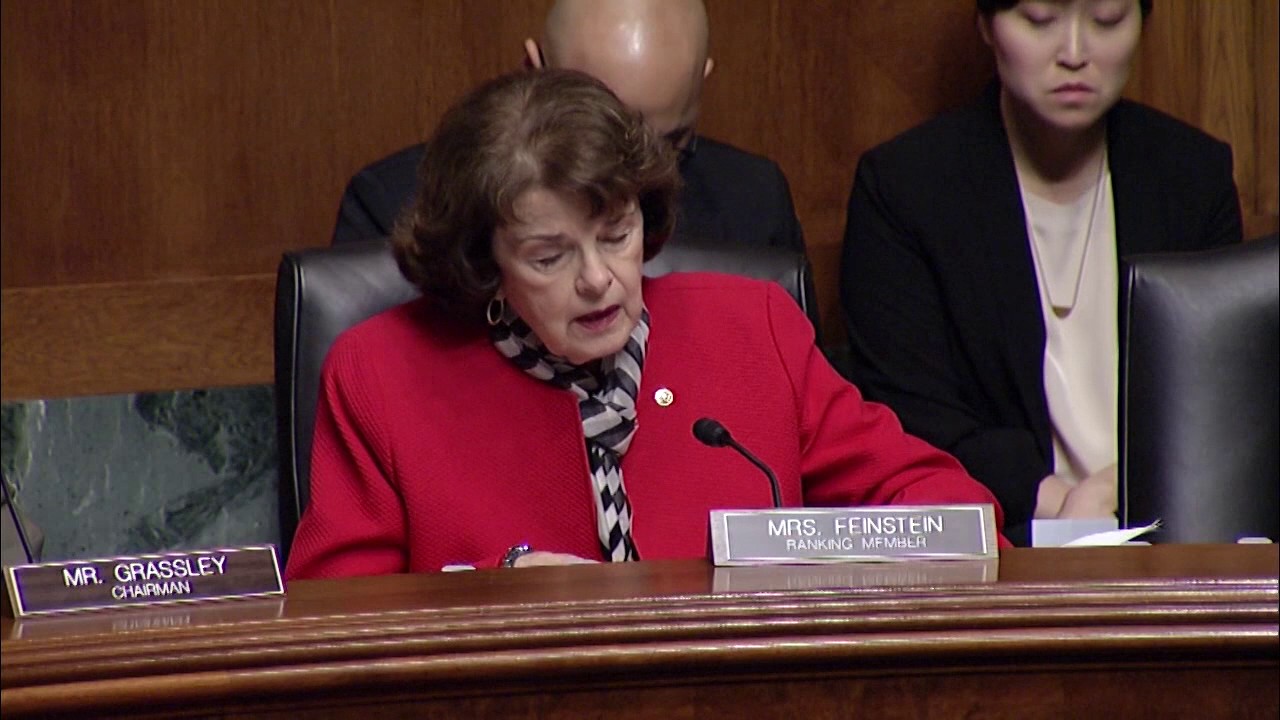 Feinstein Speaks at Religious Hate Crimes Hearing