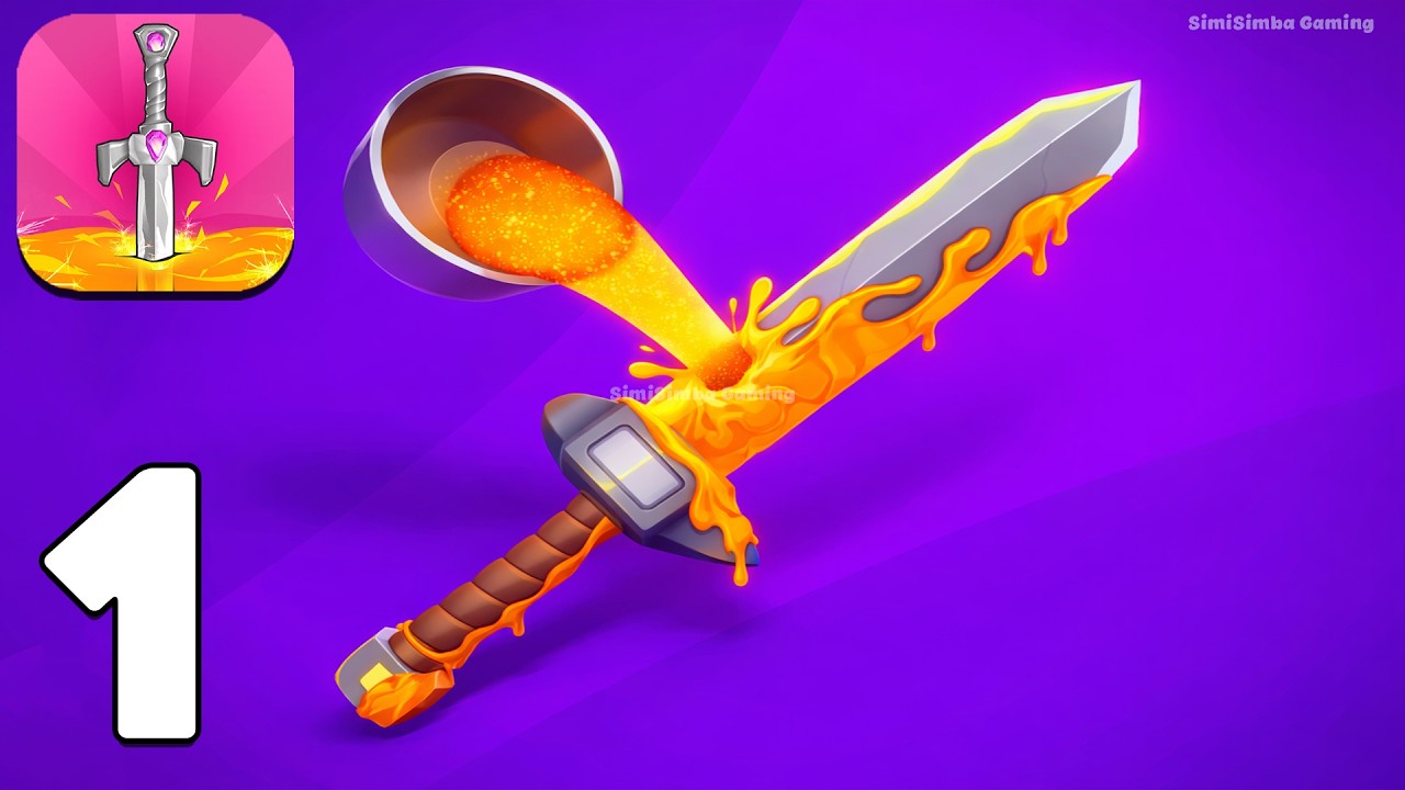⚔️Sword Melter Gameplay Walkthrough Levels 1–7 Satisfying Sword Melting! (Android,iOS)