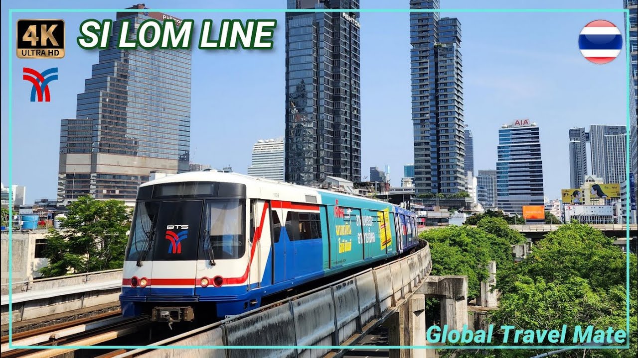 Riding Bangkok's New BTS Skytrain: Si Lom Dark Green Line