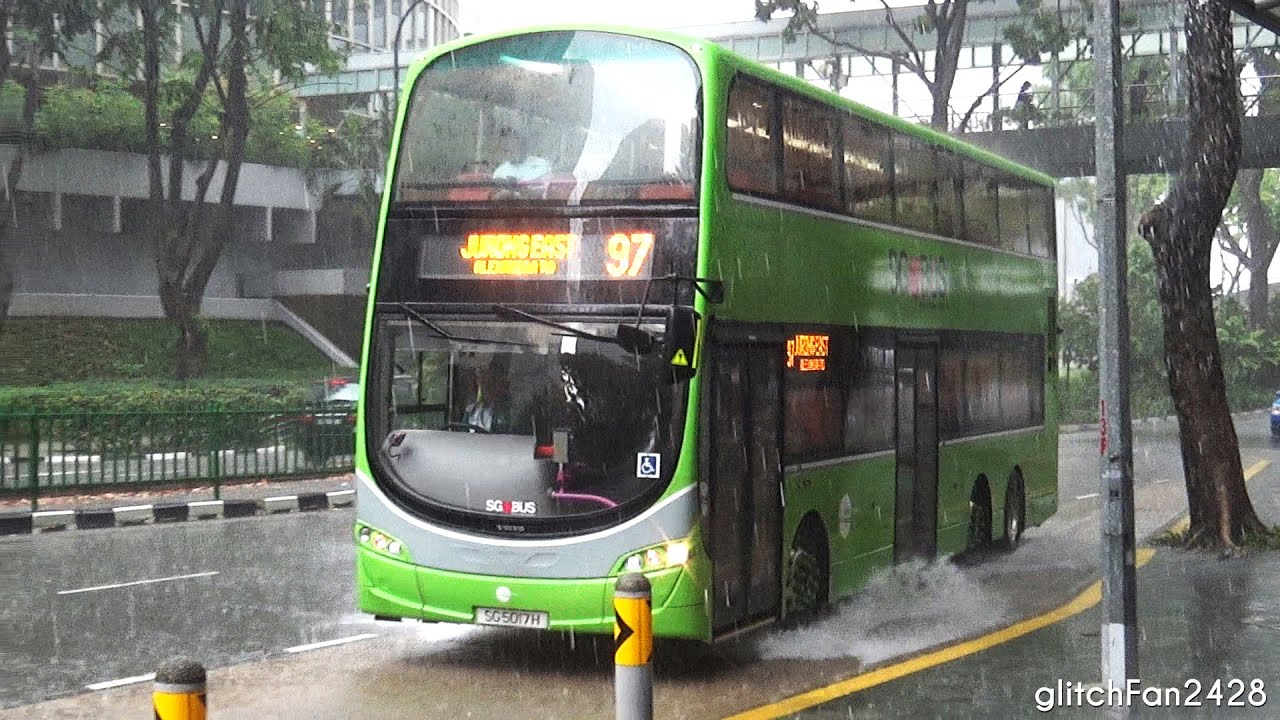 Suntec Convention Centre - Buses in Heavy Rain, Singapore 2016