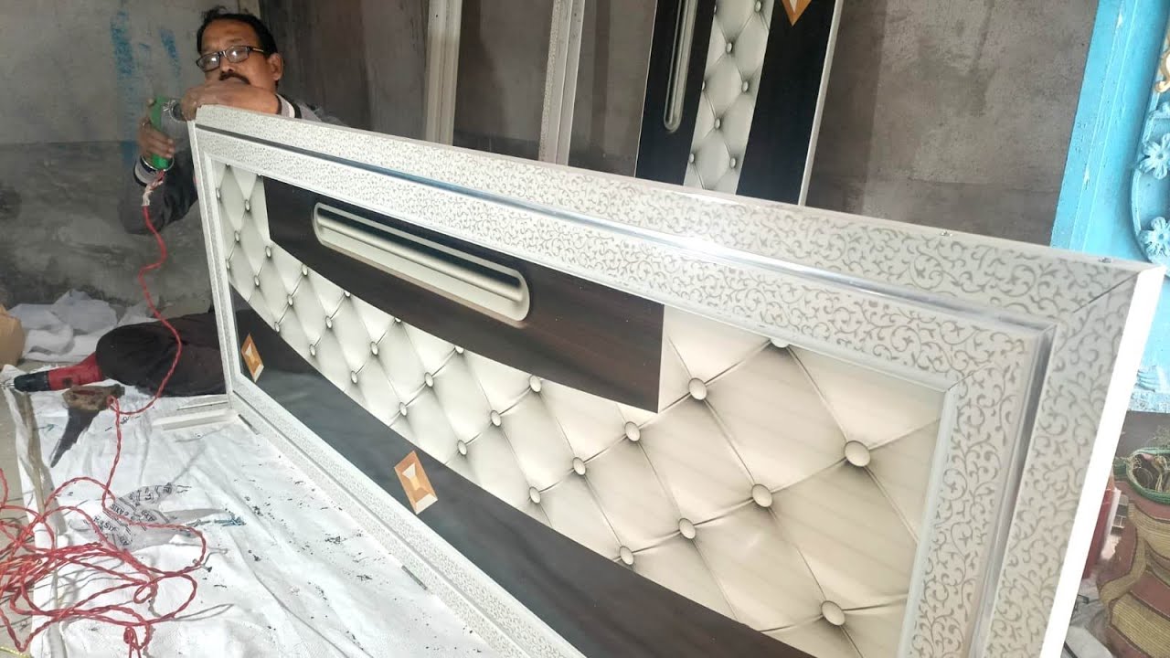 Plastic PVC Door assembling. Plastic Door for bathroom. PVC door fitting.