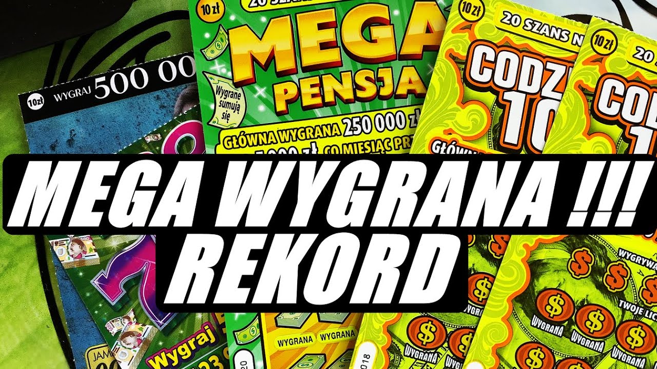 #ZDRAPKI.MEGA WYGRANA +REKORD +MEGA PLUS,MEGA EMOCJE zdrapki lotto