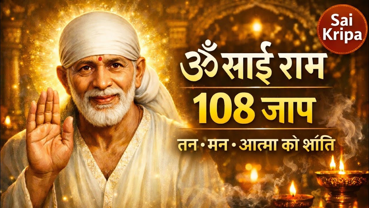Om Sai Ram Om Sai Shyam 🌸 | 108 Jaap for Peace, Protection & Blessings #SaiBaba