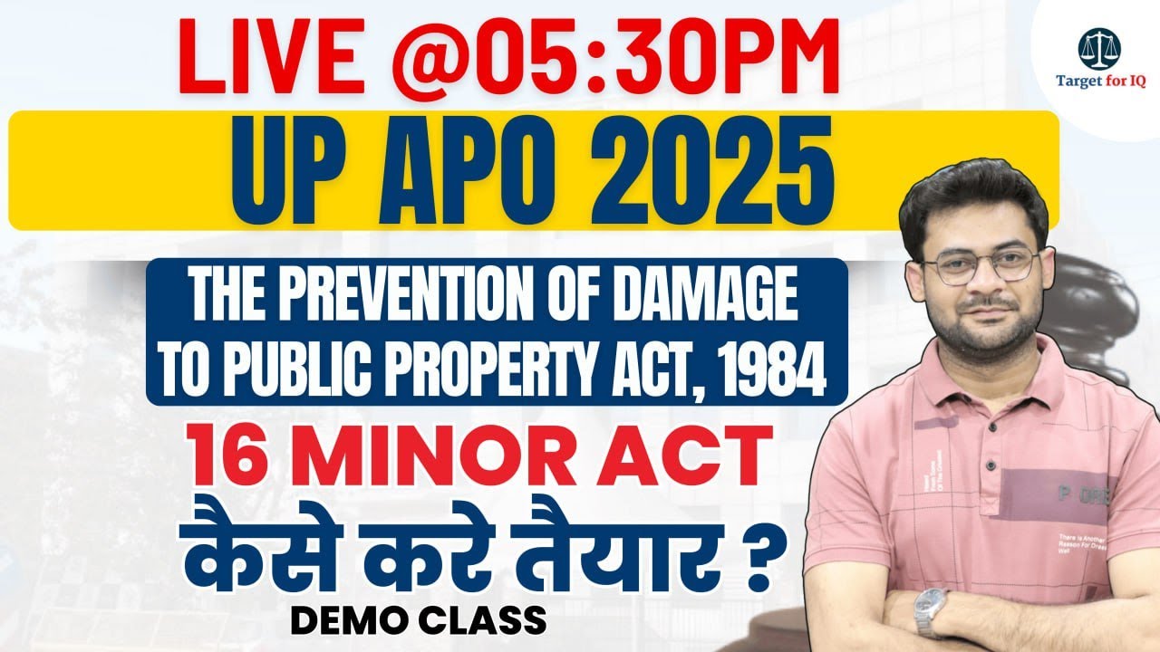 THE PREVENTION OF DAMAGE TO PUBLIC PROPERTY ACT, 1984 UP-APO MINOR Main