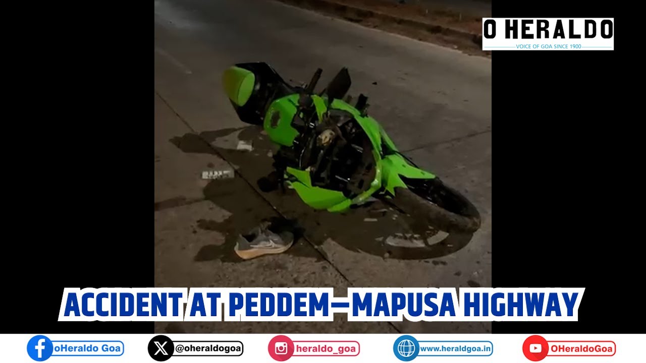 Accident at Peddem&ndash;Mapusa highway leaves bike rider injured