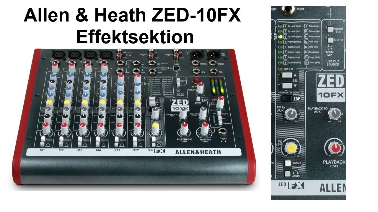 Allen & Heath 24 Bit / 48 kHz Effektprozessor Test deutsch