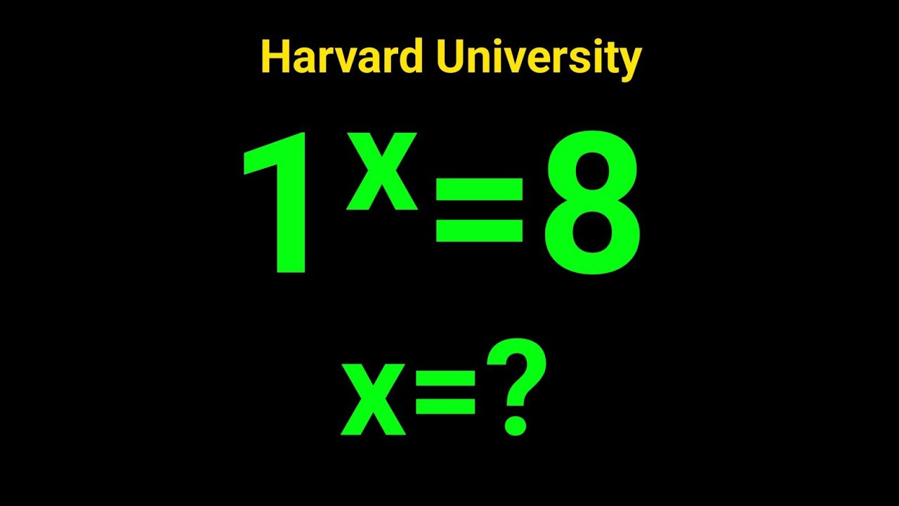 The Biggest Pitfall of the Maths Olympiad | A Nice Algebra Problem | 1^x = 8, x=?