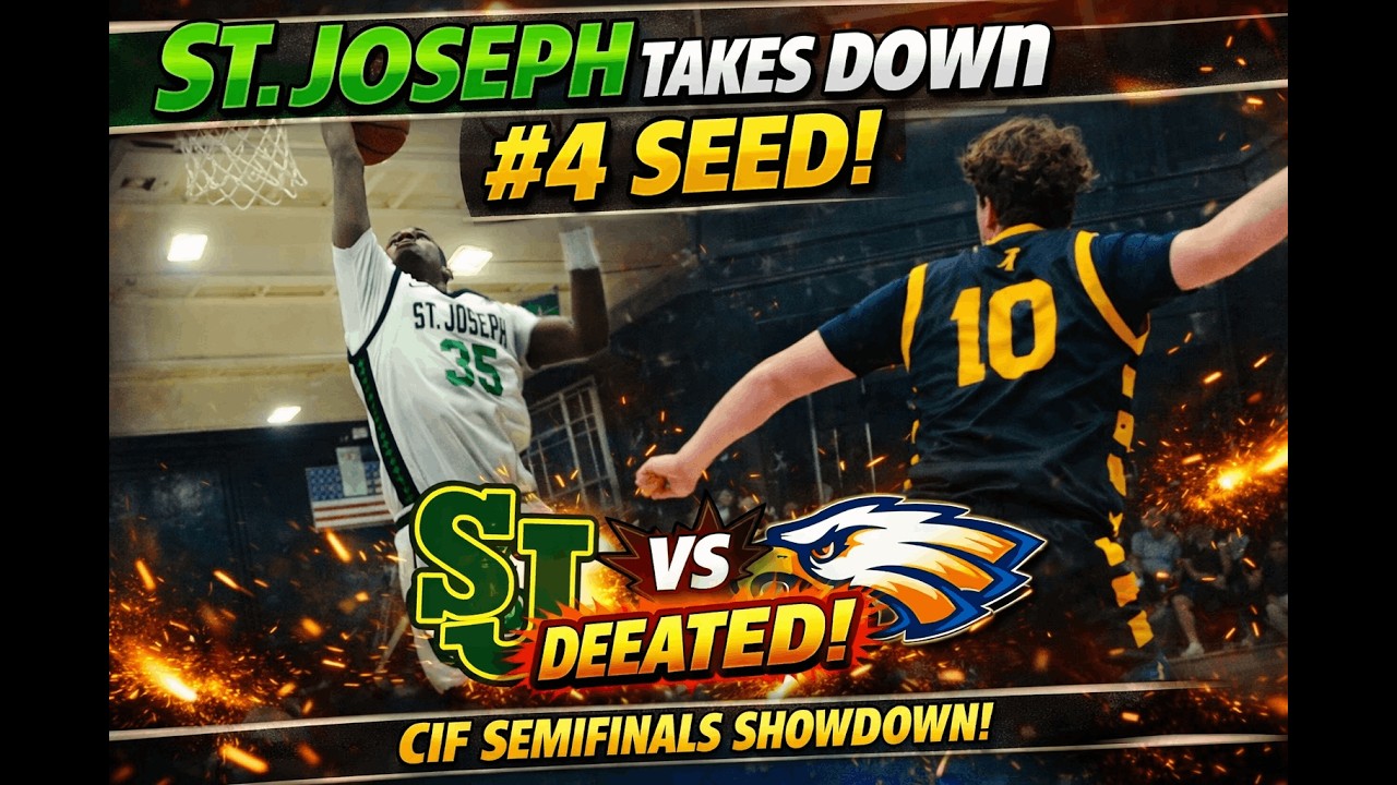 #1 rank St Joseph takes down #4 rank Bakersfield Christian in the CIF Semi Finals 67-57