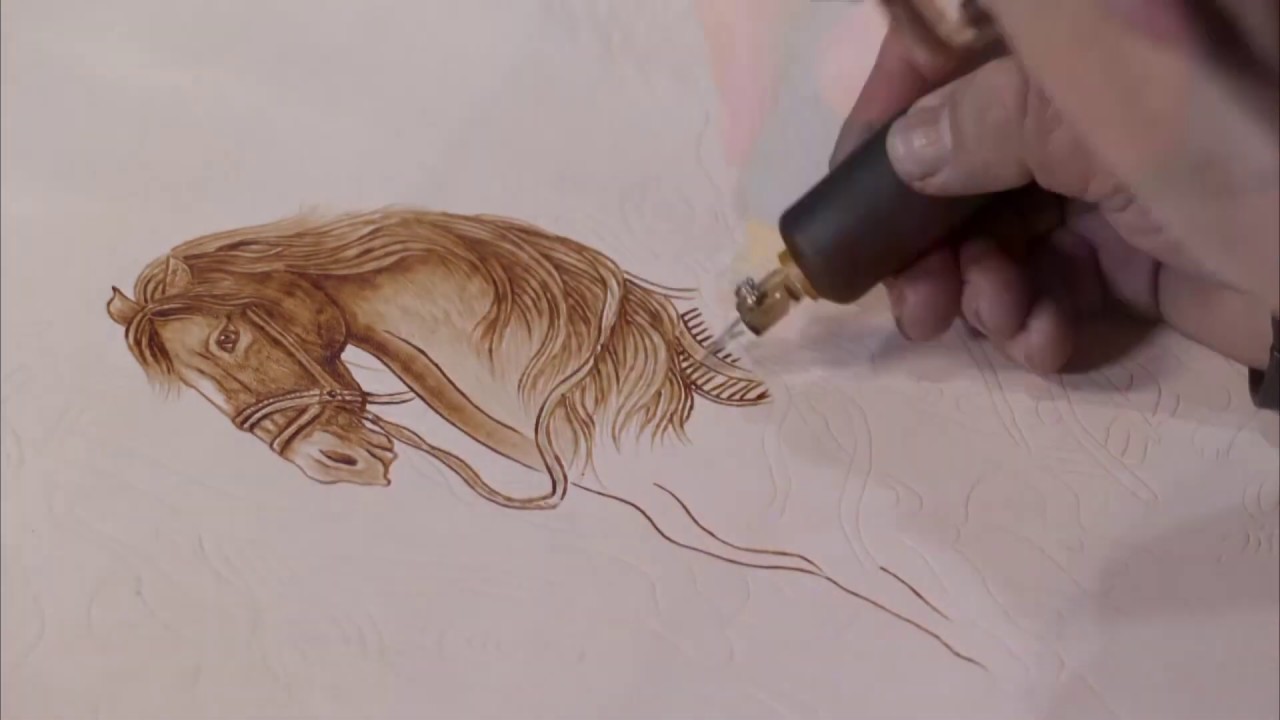 Documentary【 Leather pyrography 】Art on cowhide from Inner Mongolia,China