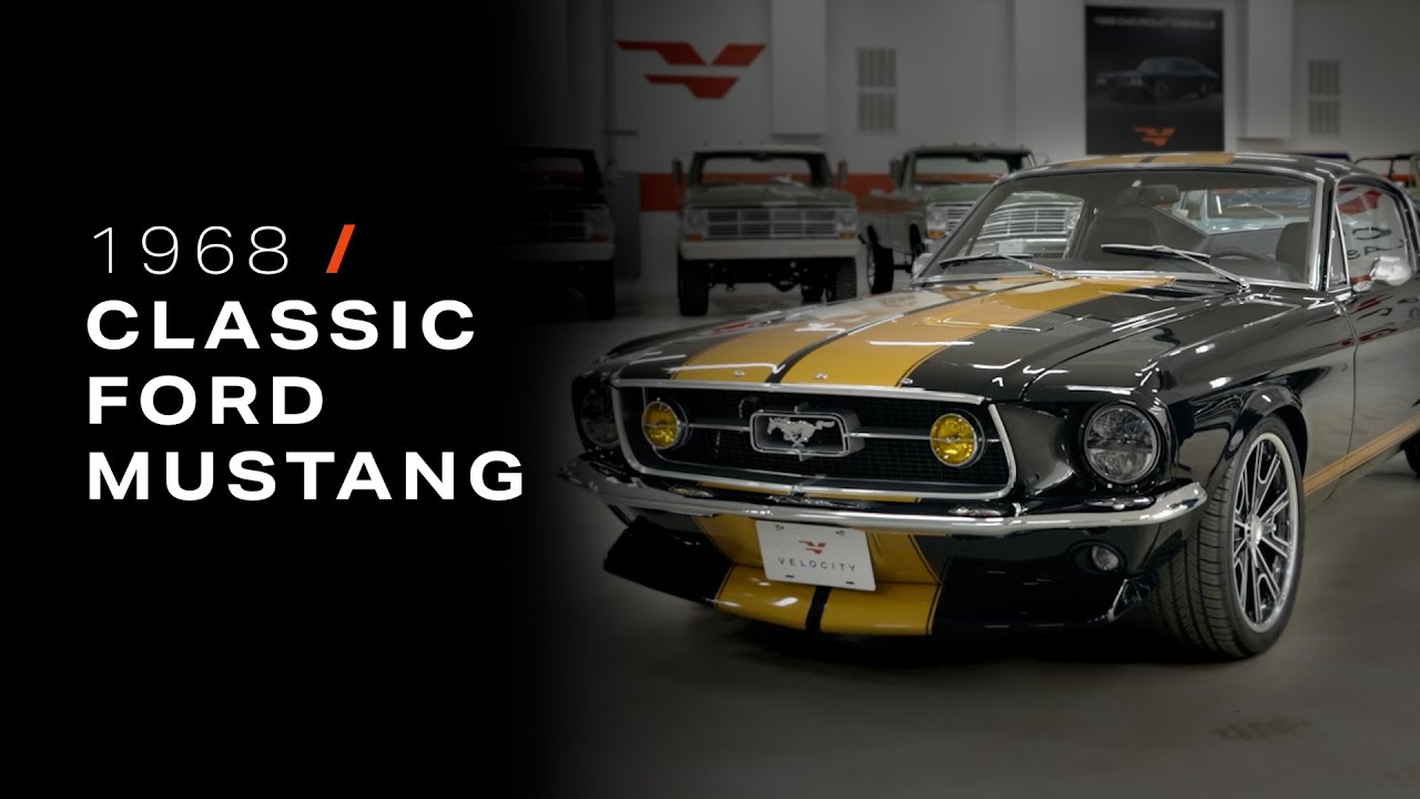 Classic Ford Mustang | Velocity Street Series 1968 Ford Mustang Fastback in Black & Gold No.03568