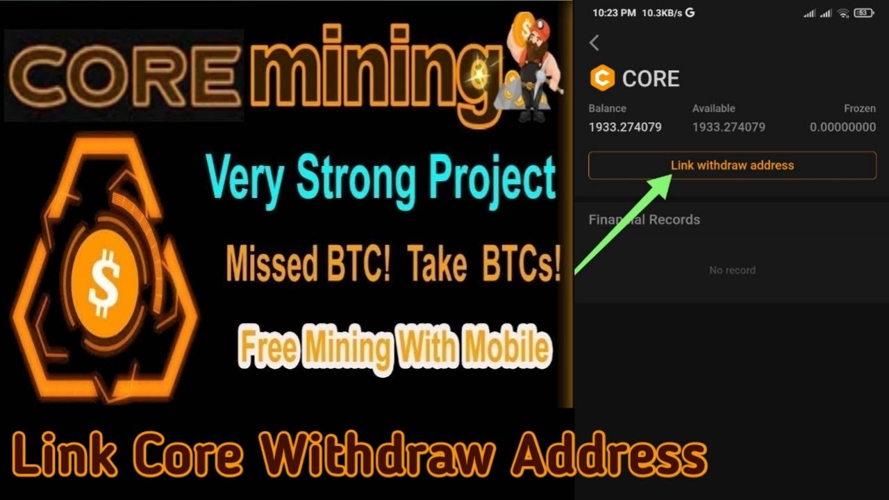 Core Mining New Update | How To Link Core Withdraw Address | Core Coin Withdraw Process
