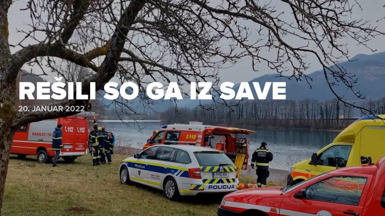 Na Vrhovem občana rešili iz reke Save, 20. januar 2022