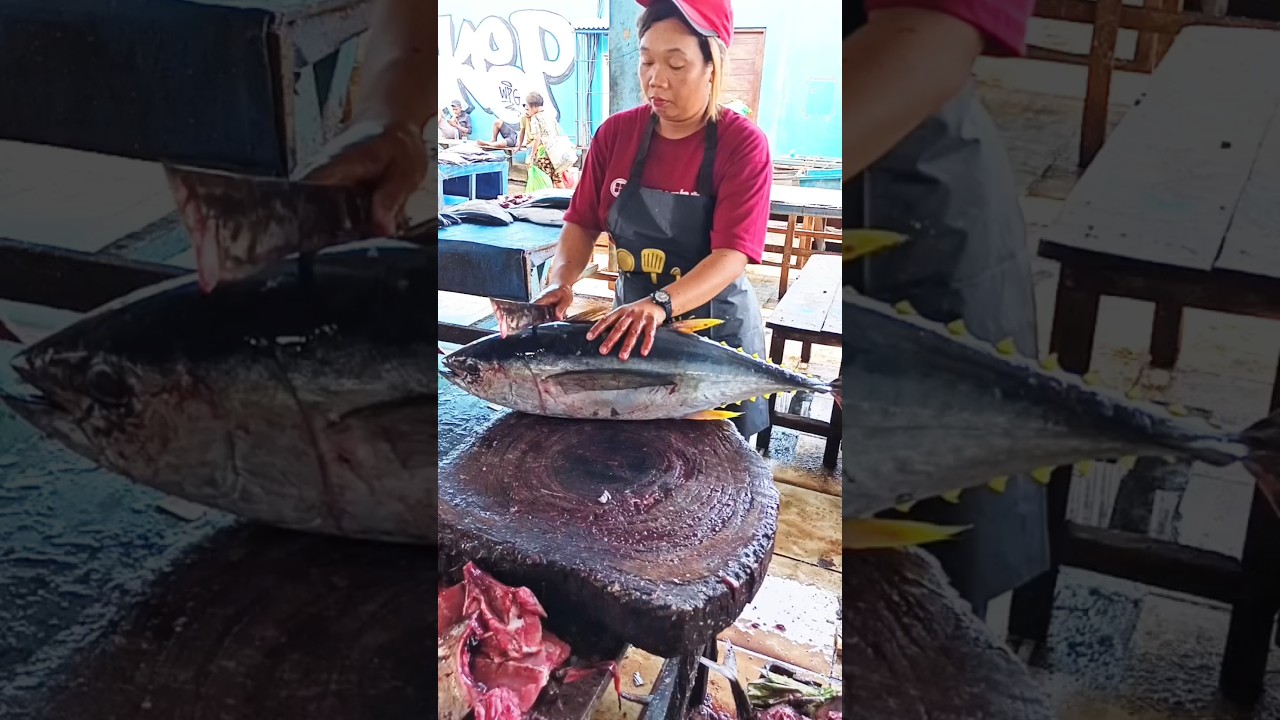 Skills Luarbiasa Memotong Tuna Segar #Fish #Fishcutting #Tunacutting #Seafood