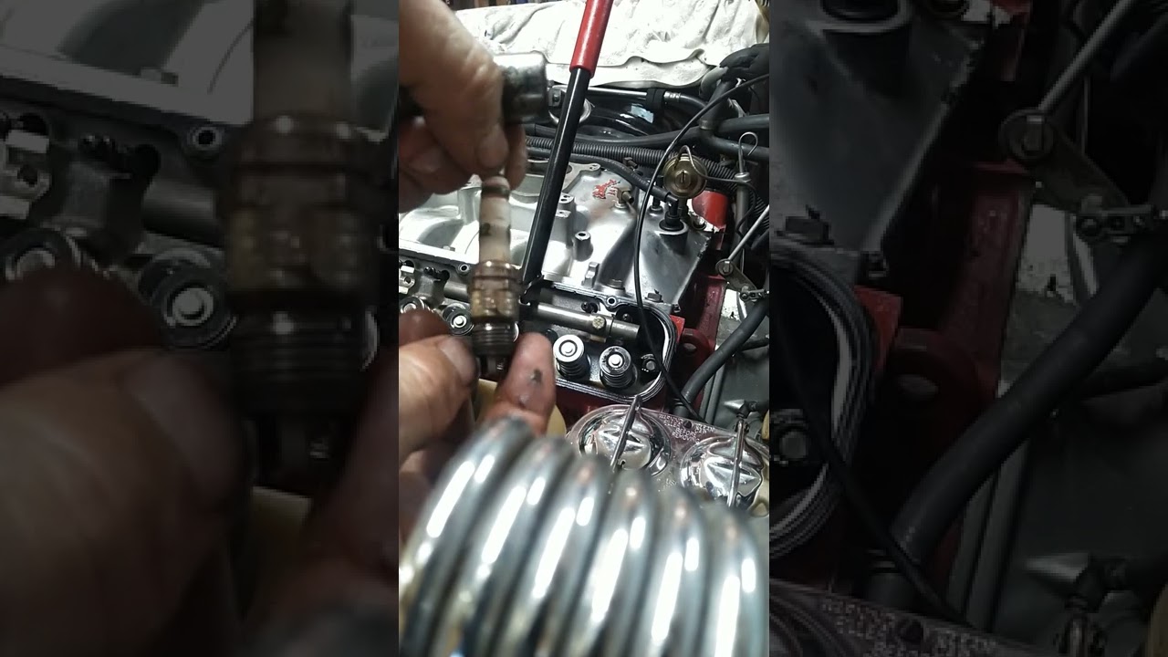 using TA Performance valve spring compressor tool Buick 430.
