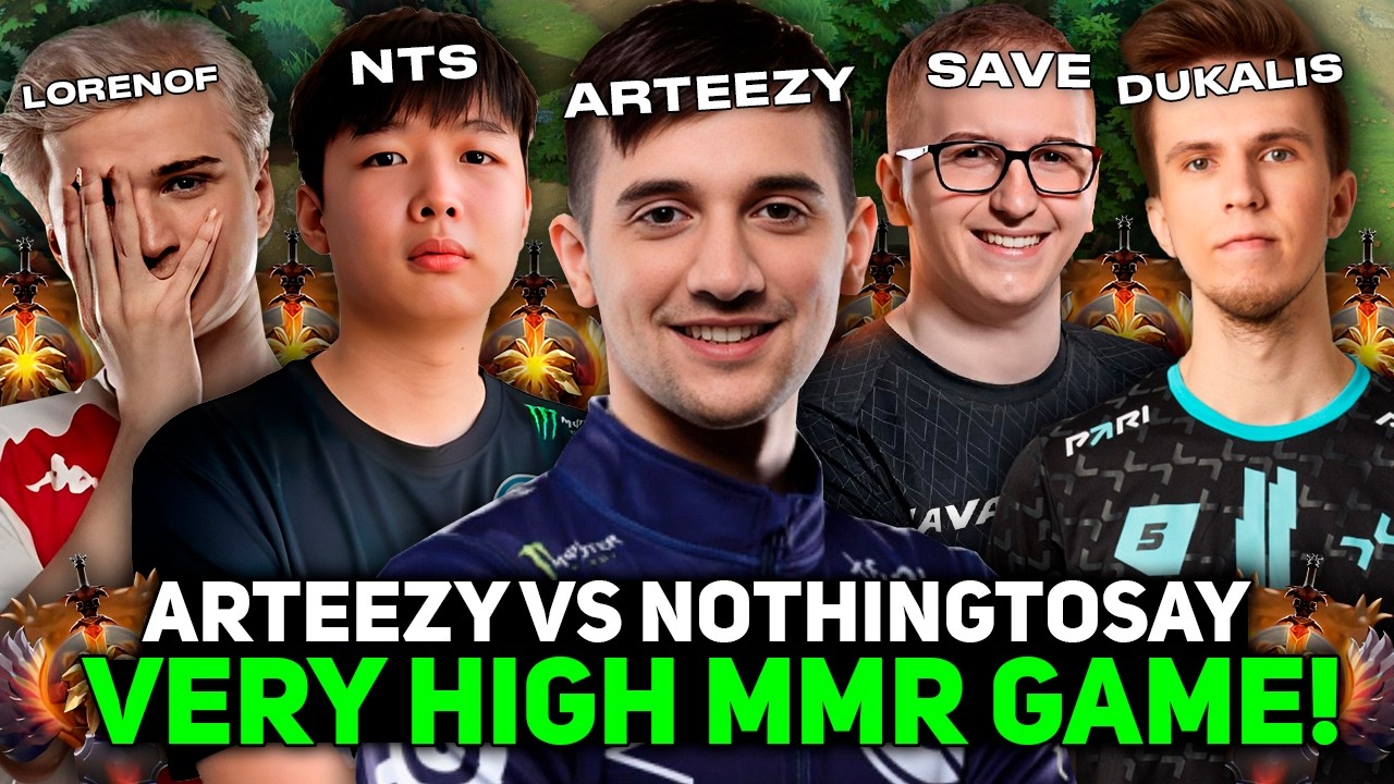 VERY HIGH MMR GAME! ARTEEZY SHADOW FIEND with TOP 6 RANK SAVE and LORENOF vs NOTHINGTOSAY / DUKALIS