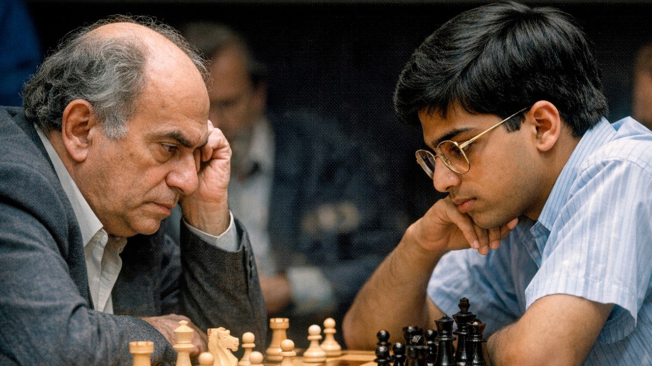 ♟LA ÚNICA PARTIDA ENTRE MIJAIL TAL Y VISWANATHAN ANAND, ¡HUBO GOLPES TÁCTICOS INCREIBLES!
