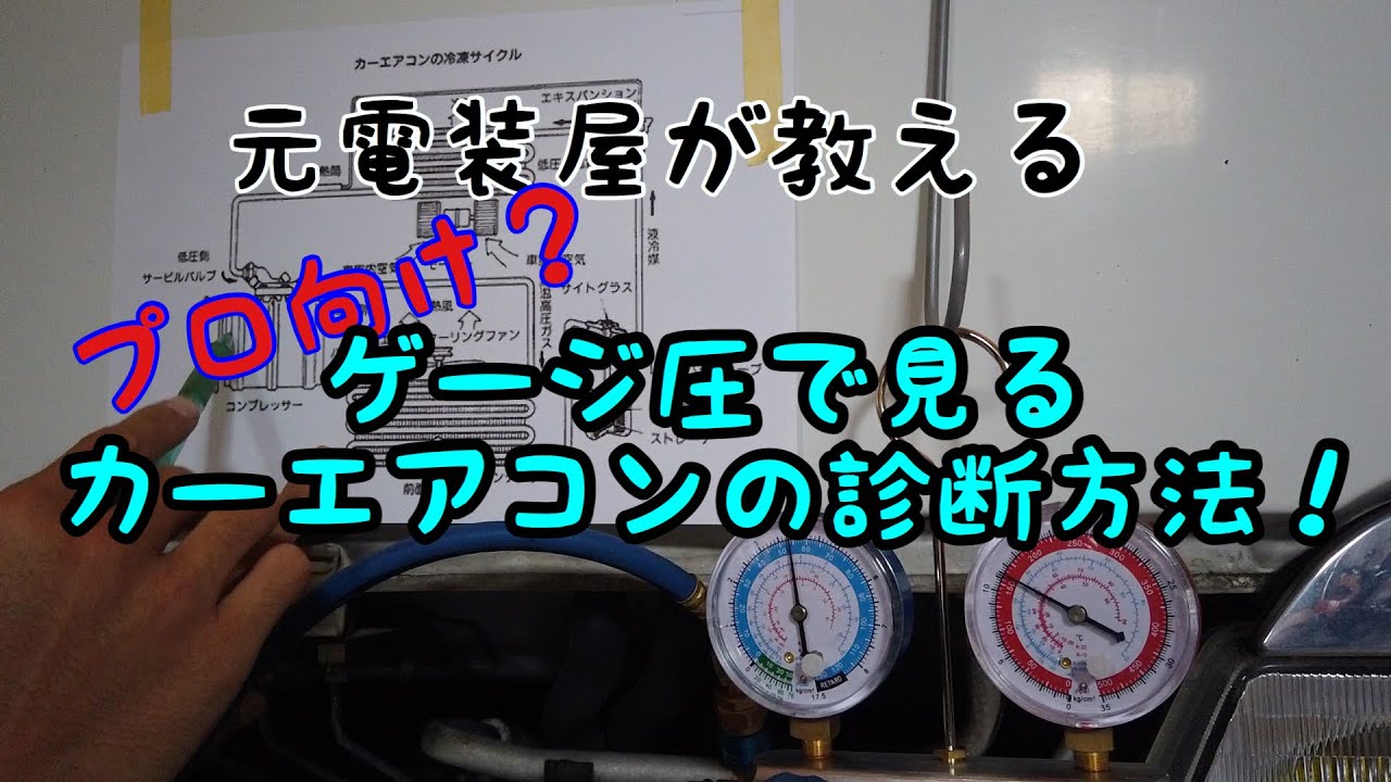 カーエアコンのゲージ圧で見る故障診断！
