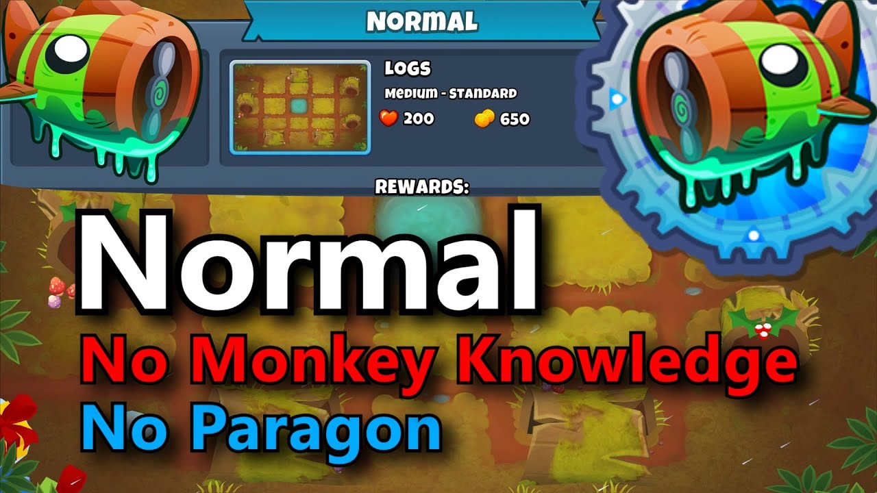 BTD6 Bloonarius Normal Tutorial || No Monkey Knowledge  || Logs