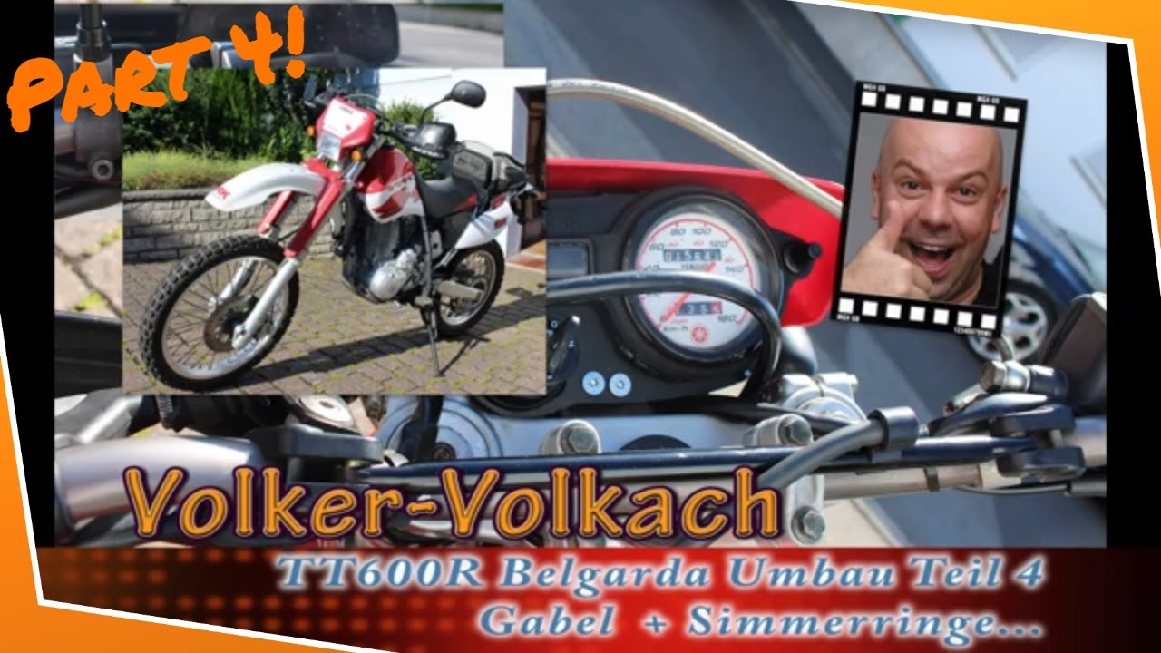 Yamaha Belgarda TTR - TT600 Umbau auf E Start Teil 4 - mit XT600E Motor - Batterie und Öltank