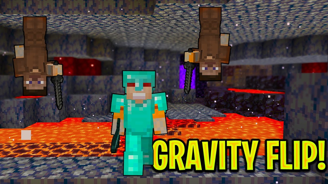 Minecraft Manhunt, But Gravity Flips EVERY MINUTE!
