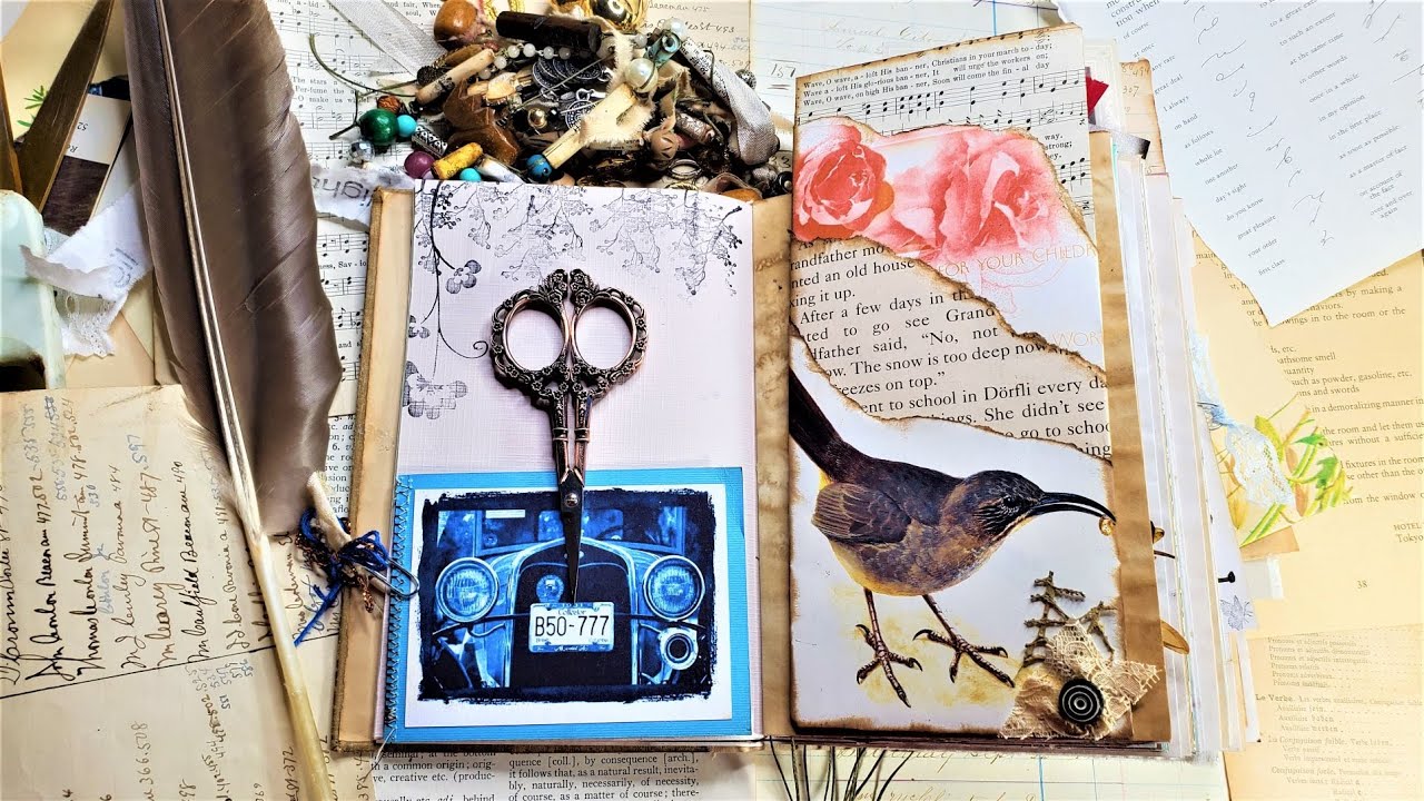 Easy POCKET FLIP for A Junk Journal! TRIPLE TORN Pocket Flip Book Pages & Junk Mail!  Paper Outpost