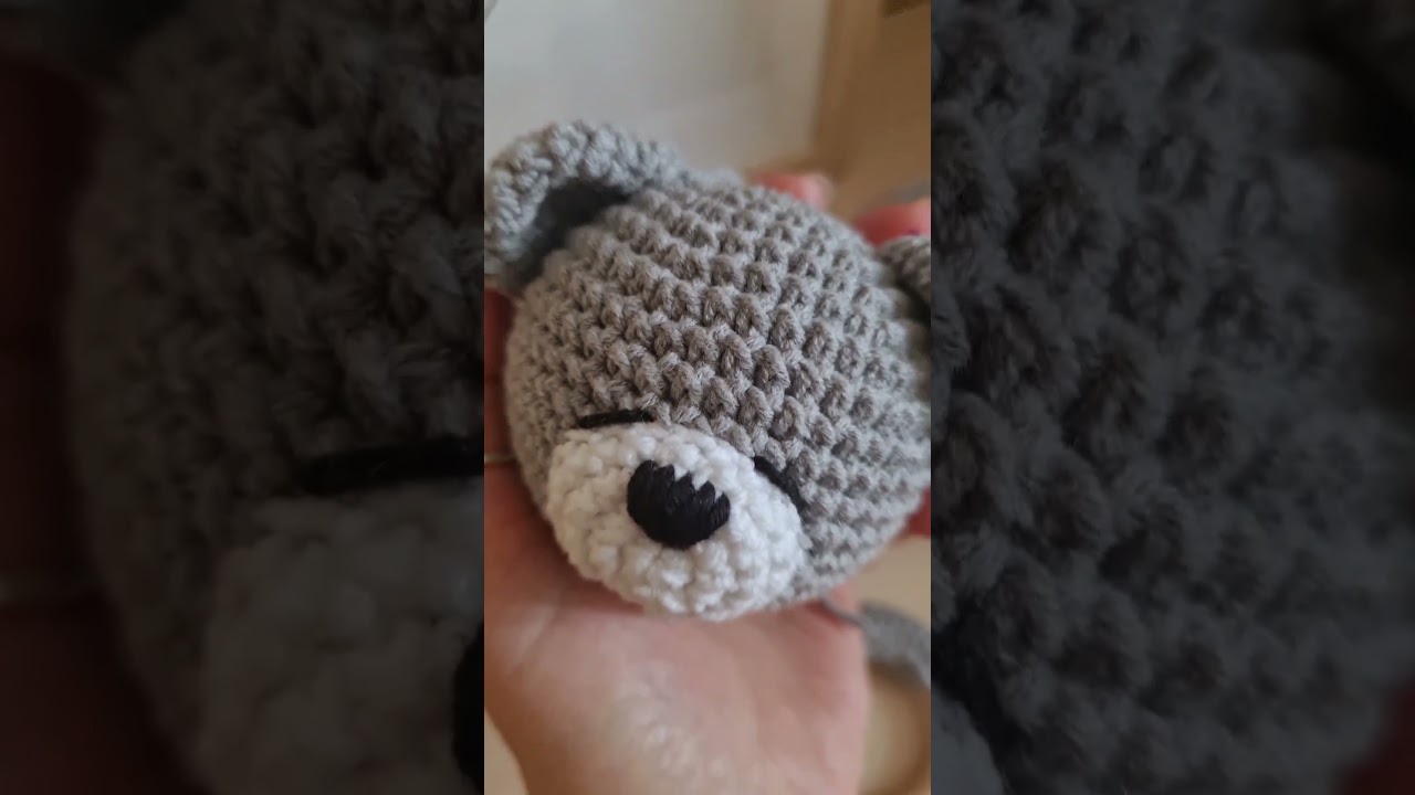 teddy bear rattle #author #handmade #needlework #toysvideo
