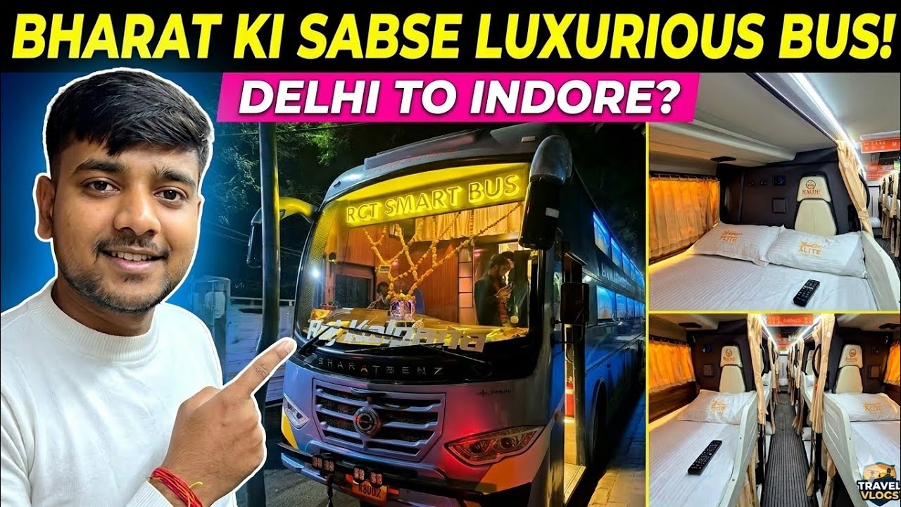Delhi To indore RCT SMART BUS RAJ KALPNA TRAVELS 🧳 Best Bus 🚌