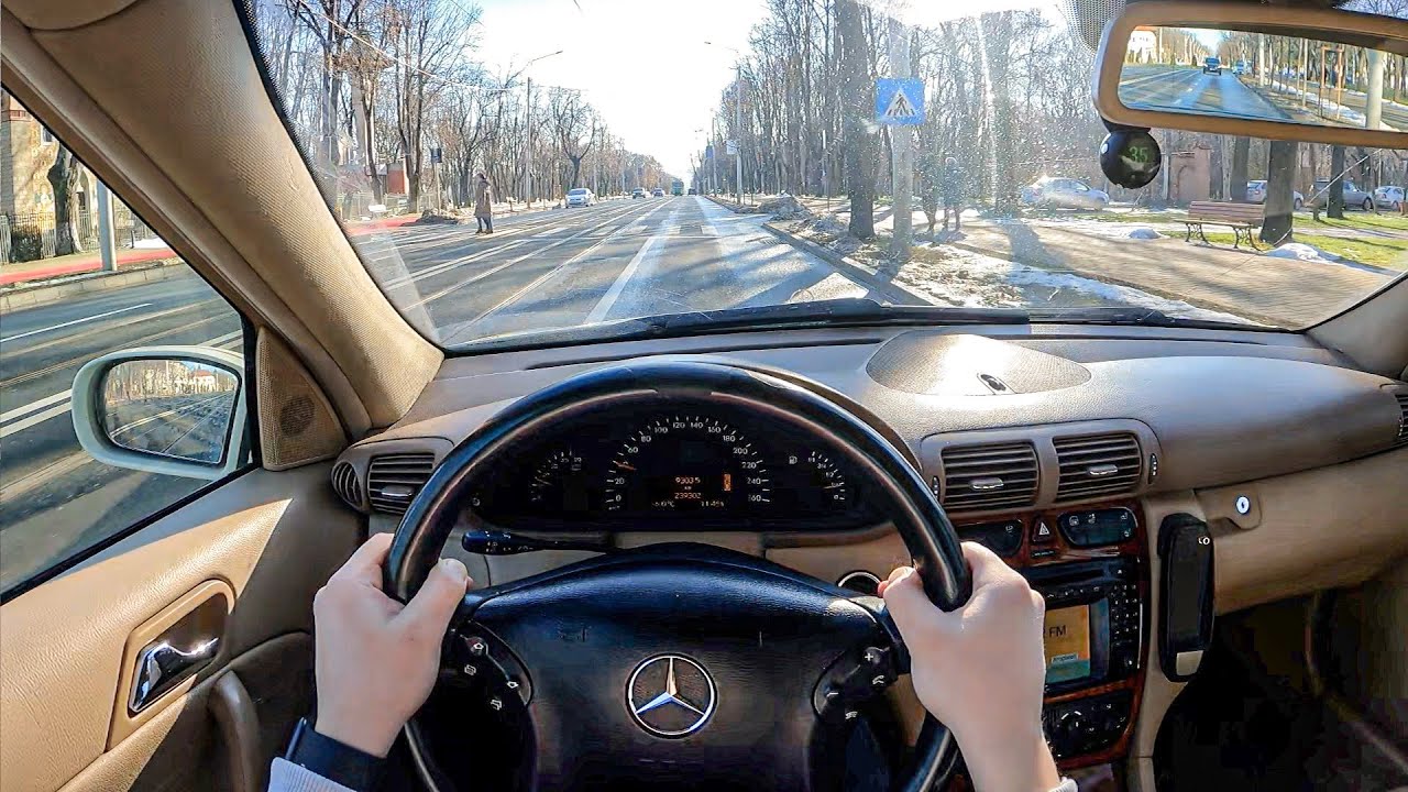 2003 MERCEDES C220 CDI W203 TAXI POV DRIVE | AUTOBLVD |