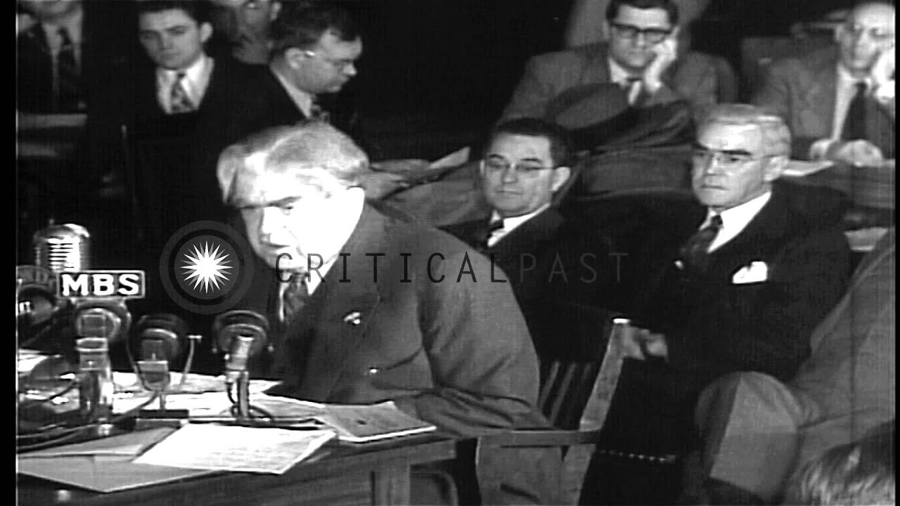 John L.Lewis, President UMWA, emphasizes need for miner protection laws, addressi...HD Stock Footage
