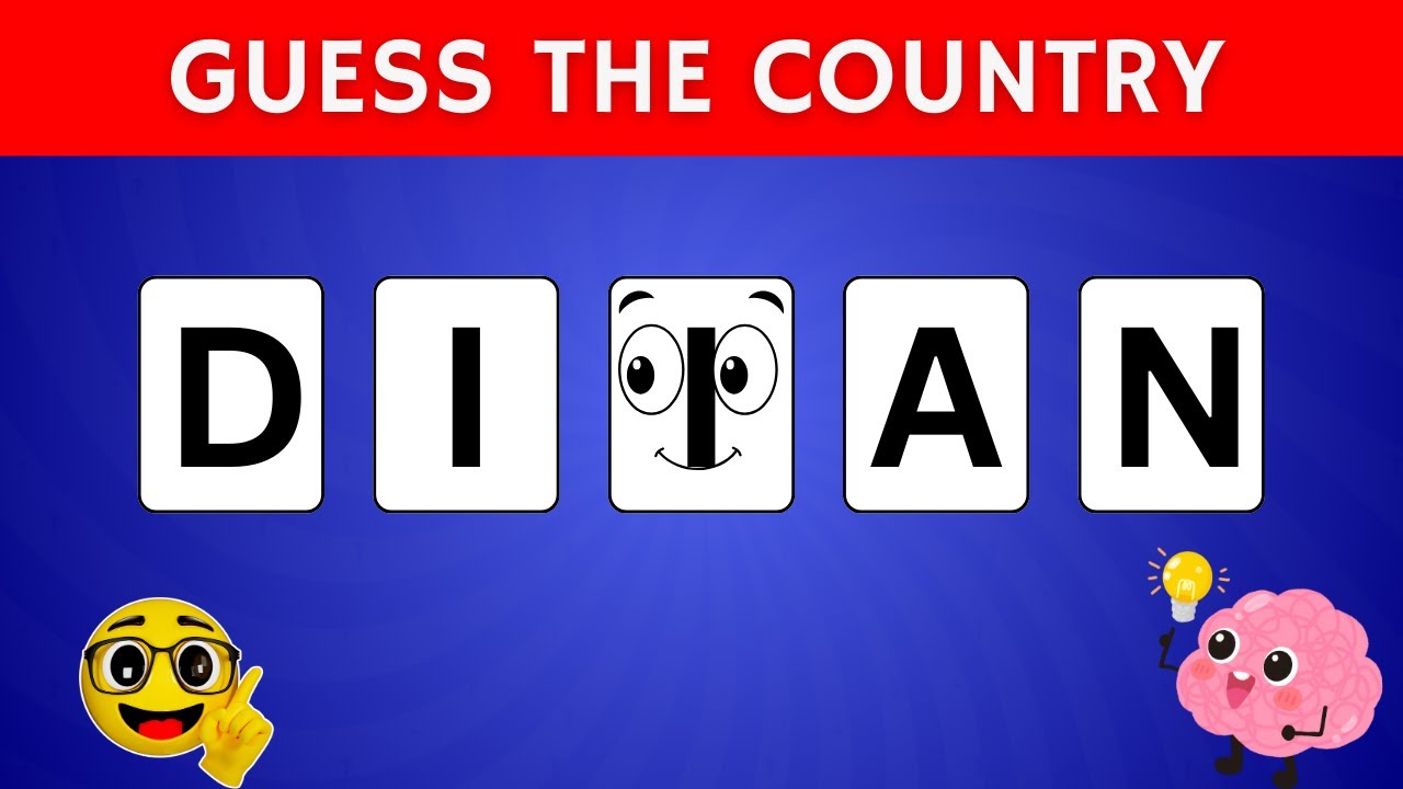 Guess the Country by its Scrambled Name | Country Quiz