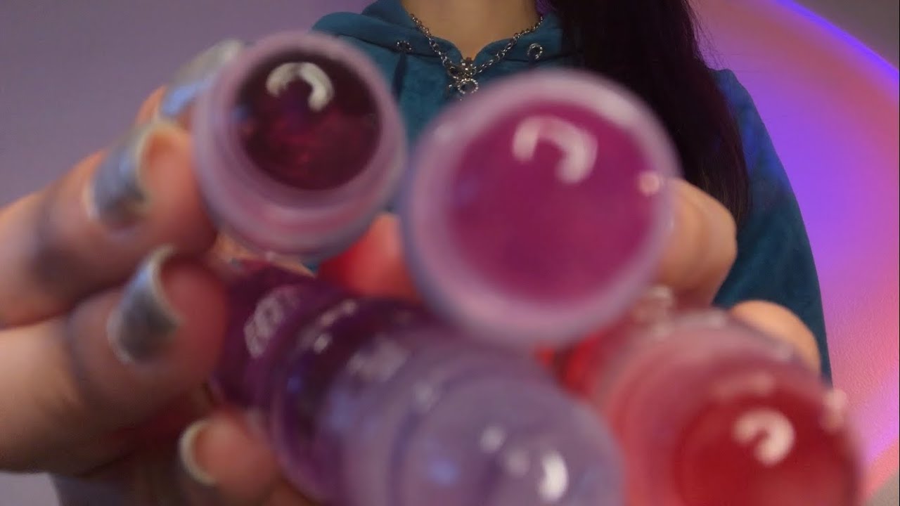 ASMR 🍒Your Best Friend Puts Roll-On Lipgloss On You (layered sounds, no talking)