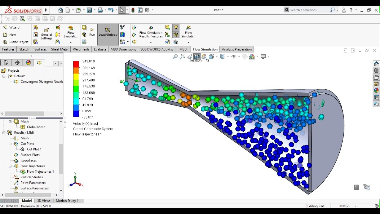 Introduction to solidworks flow simulation :  cfd analysis of convergent divergent nozzle