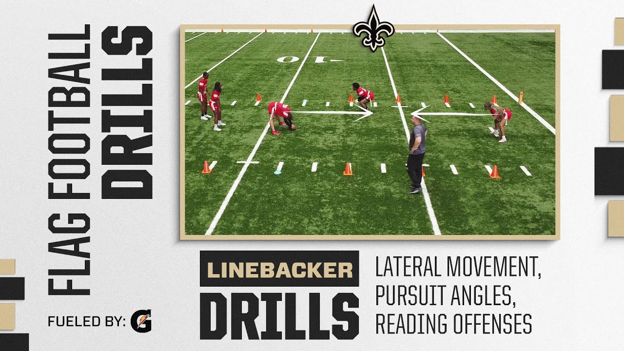 Linebacker Drills, Pursuit Angles | NFL Flag Football Drills