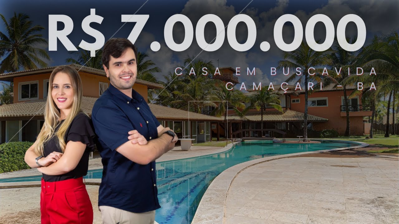 Casa com 5 dormitórios à venda, 1200 m² por R$ 7.000.000 - Busca Vida - Camaçari/BA