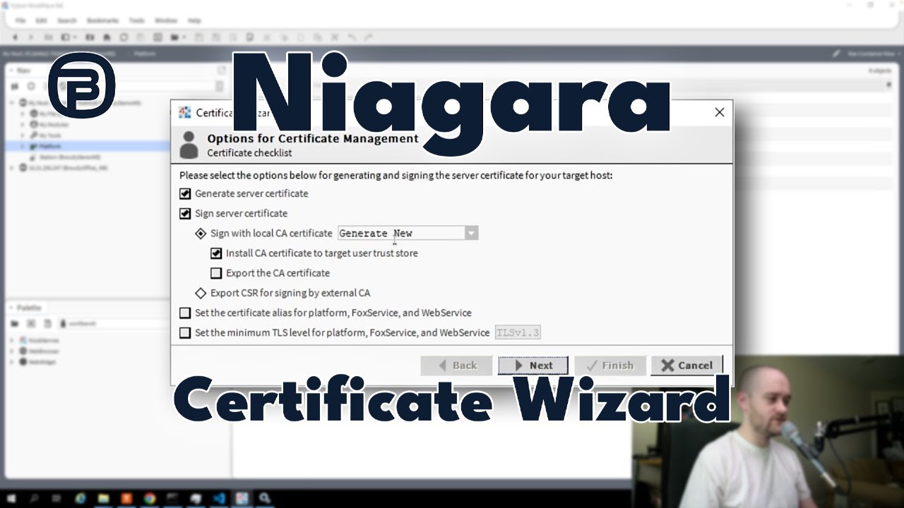 Niagara Certificate Wizard - Certificates & Niagara