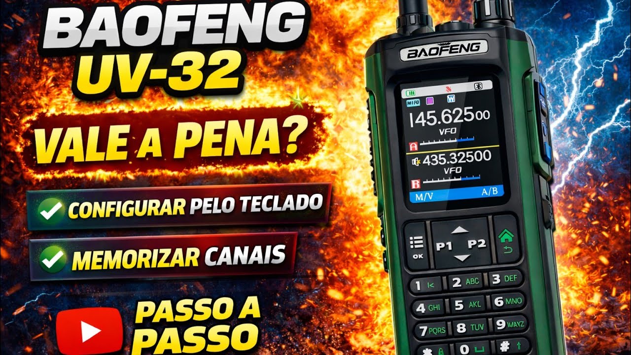 BAOFENG UV-32 UV32  MEMORIZAR E CONFIGURAR  PELO TECLADO.