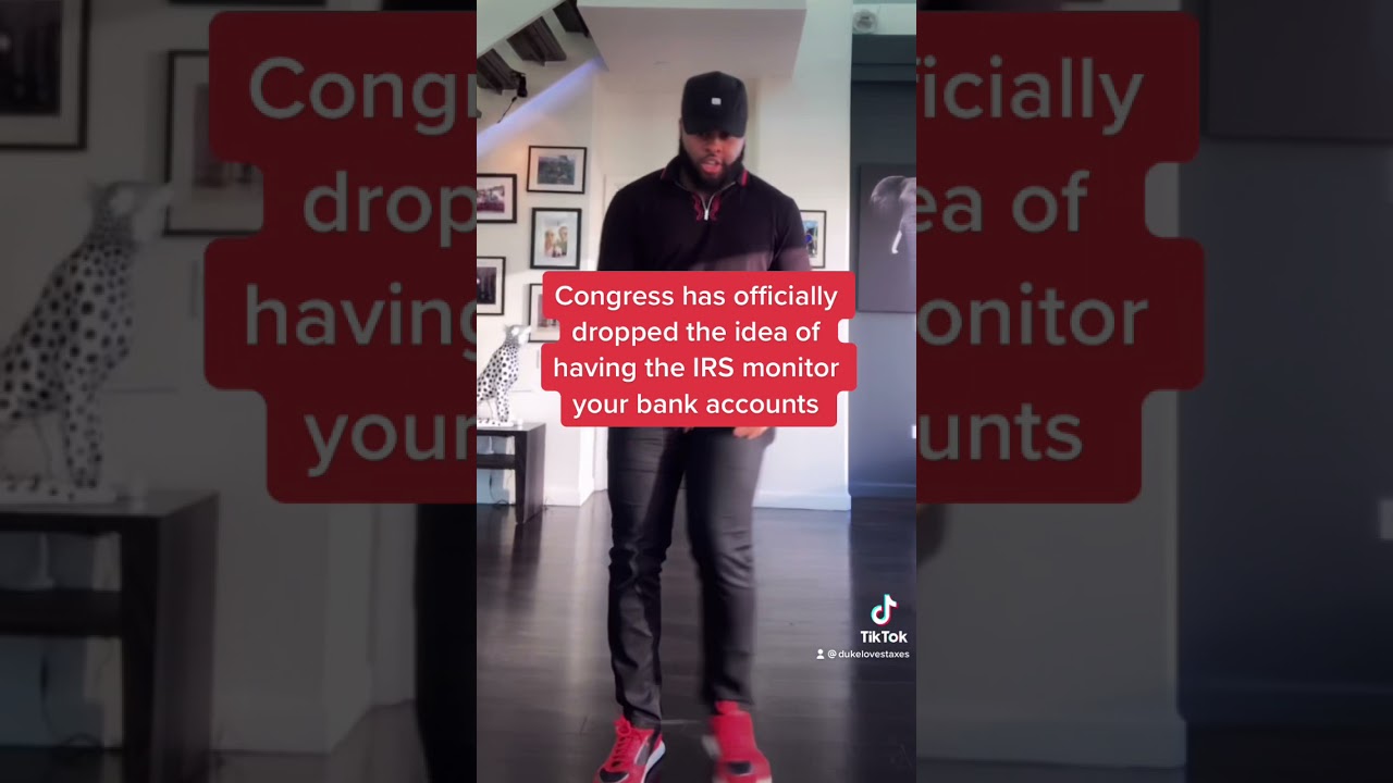 IRS will not monitor your bank account