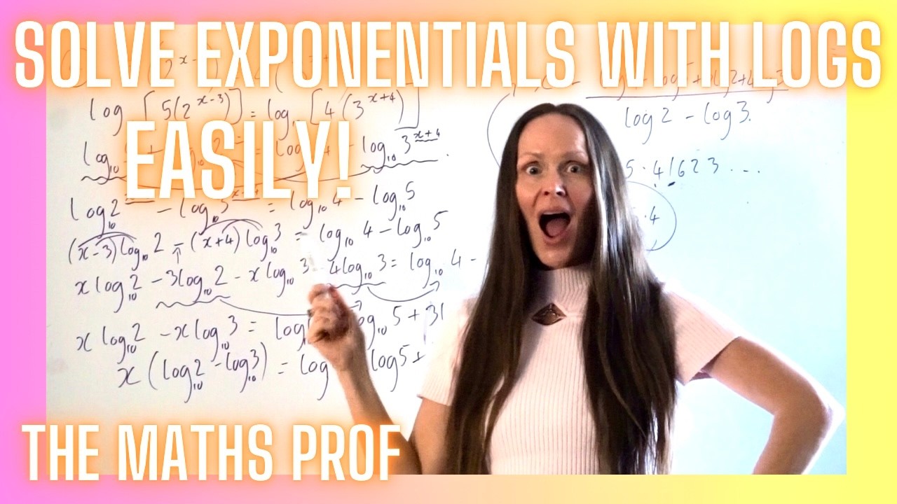 The Maths Prof: Solve Exponential Equations with Logarithms - Part 1