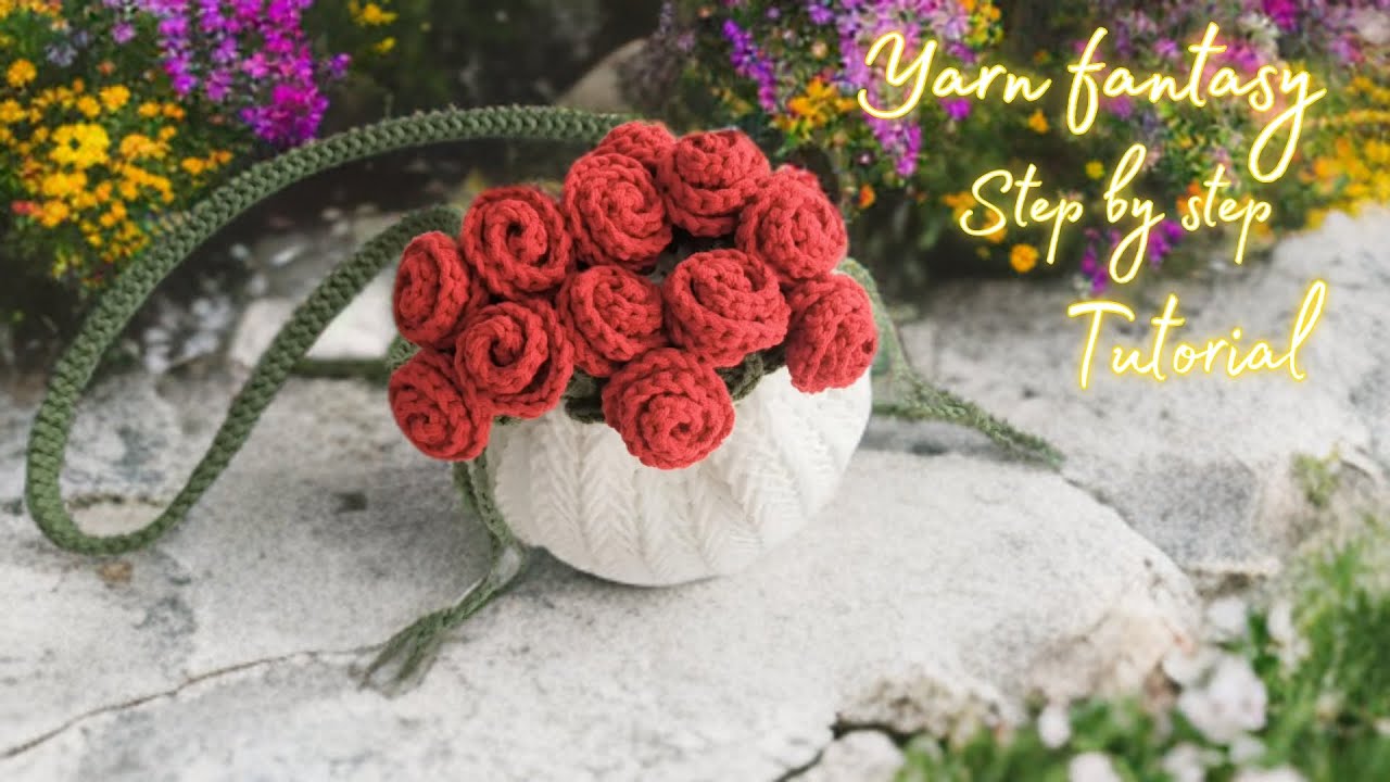 How to crochet Rose Bag in Hindi/Urdu | Stylish Rose side purse step by step tutorial 😍🌹 #crochet