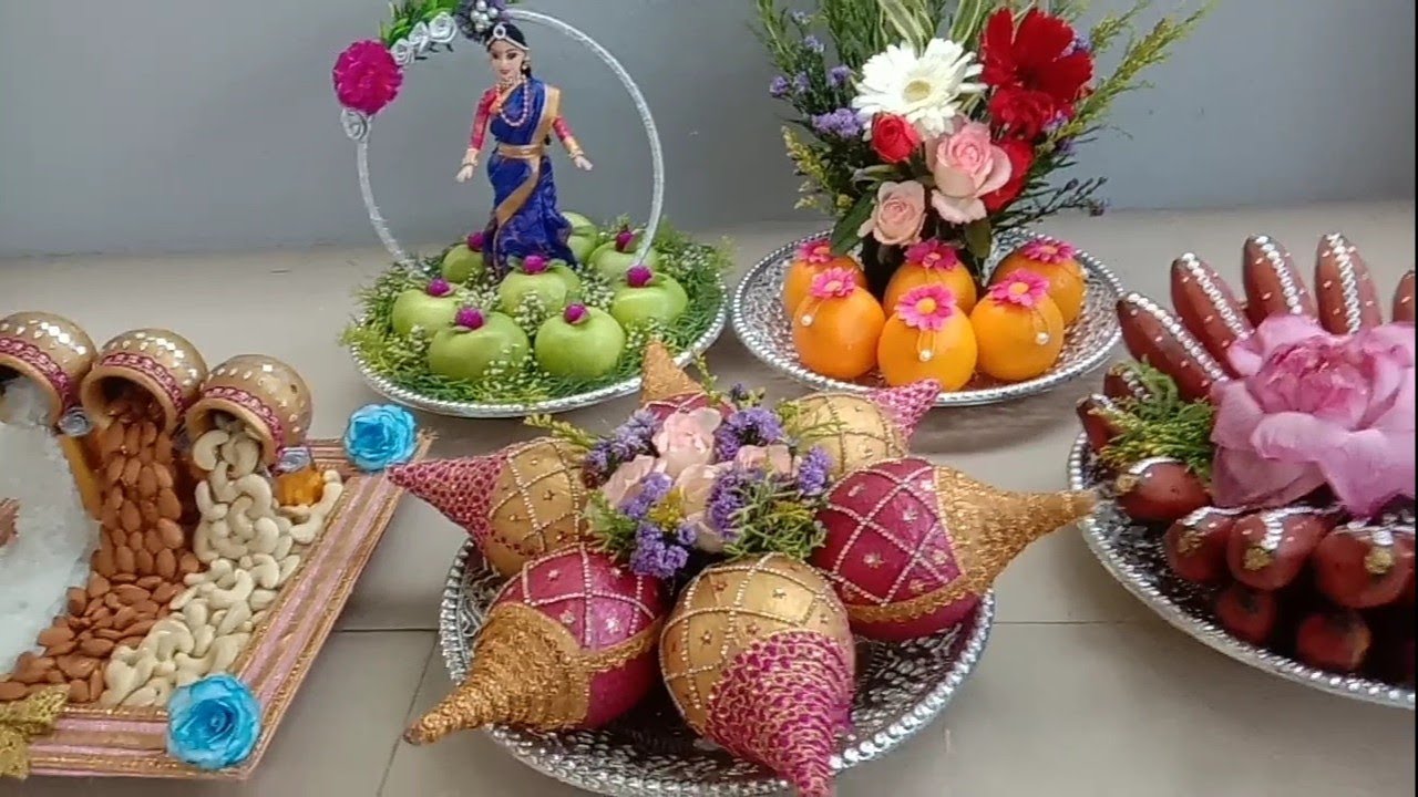 Plate decoration ideas/wedding plates/Marriage plate decoration/ Aarthi plate decoration/Seervarisai