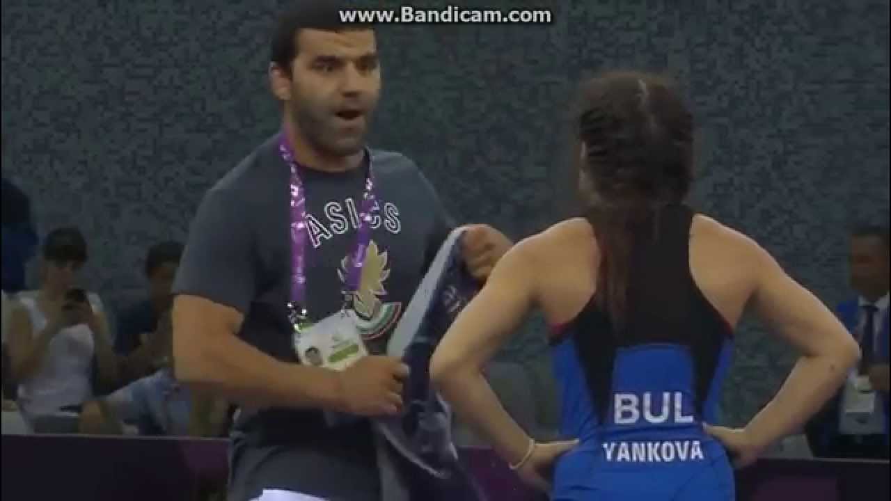 Baku 2015 Gold medal Freestyle Wrestling 15th June AZE:Maria Stadnik 10-1 BUL:Yankova Elitsa