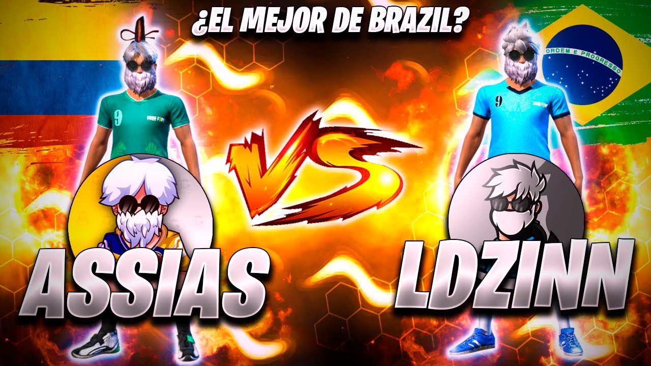 LDZIN VS ASSIAS FF | ME ENFRENTO AL MEJOR JUGADOR DE BRASIL EN PVP *super epico*
