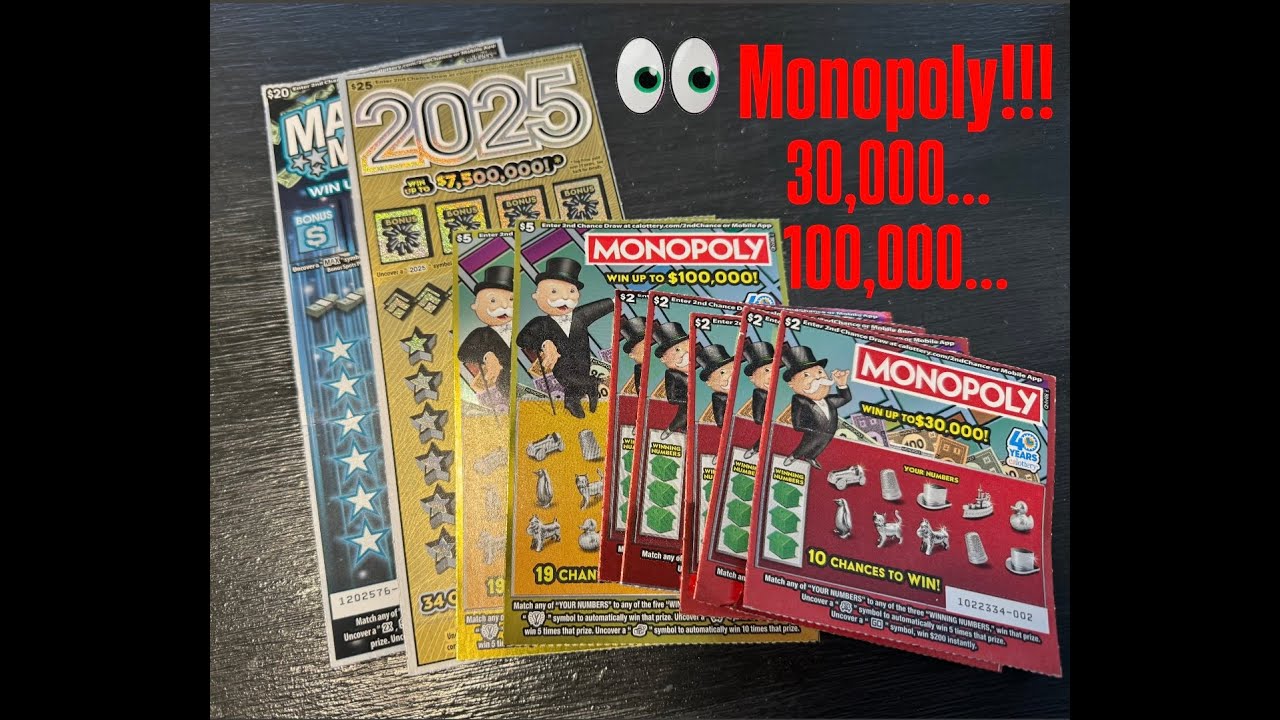 💚 The new $2 & $5 monopoly scratchers!! 💚 🫣 #calottery #lotterywinner #cascratchers #scratchers